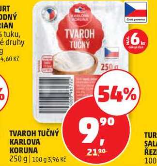 TVAROH TUČNÝ KARLOVA KORUNA, 250 g
