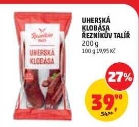 UHERSKÁ KLOBÁSA ŘEZNÍKŮV TALÍŘ, 200 g