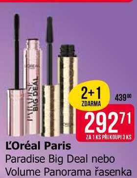 L'Oréal Paris Paradise Big Deal nebo Volume Panorama řasenka