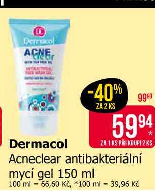 Dermacol Acneclear antibakteriální mycí gel 150 ml 