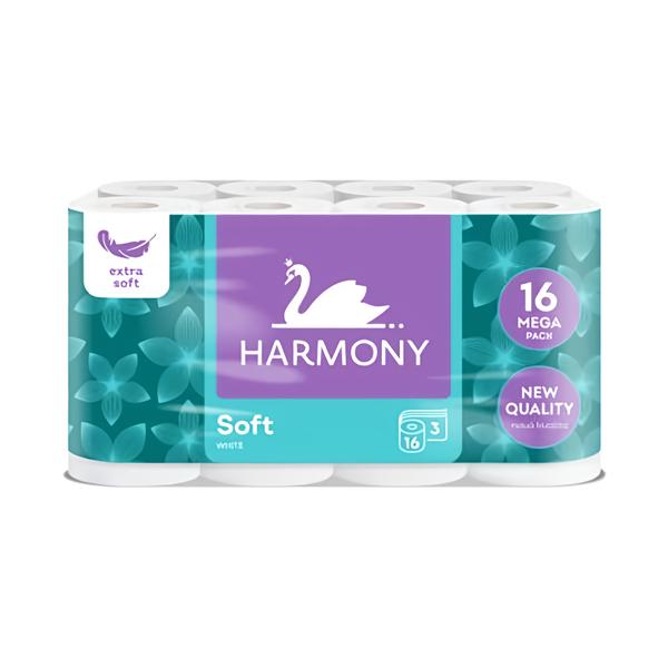 Harmony Toaletní papír Soft 3vrstvý, 16 rolí
