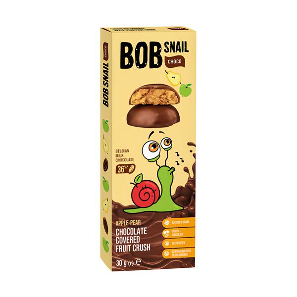 Šnek Bob v mléčné čokoládě jablko-hruška
