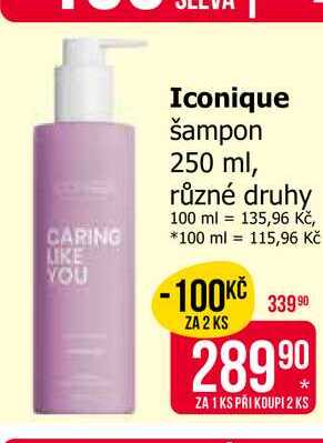 Iconique šampon 250 ml, různé druhy