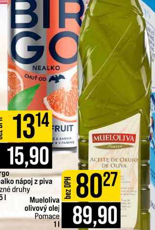 Mueloliva olivový olej Pomace 1l