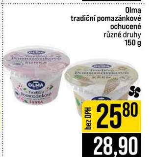 Olma tradiční pomazánkové ochucené různé druhy 150 g