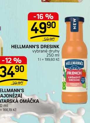 HELLMANN'S DRESINK 250ml