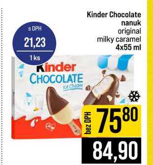 Kinder Chocolate nanuk original milky caramel 4x55 ml 