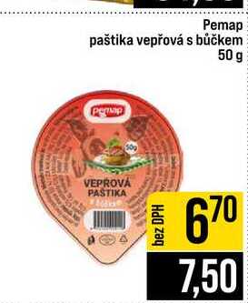 Pemap paštika vepřová s bůčkem 50 g