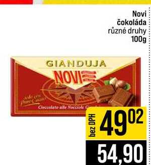 Novi čokoláda různé druhy 100g 