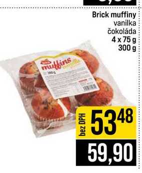 Brick muffiny vanilka čokoláda 4x75 g 300 g