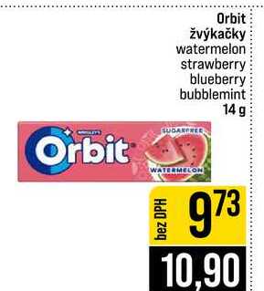 Orbit žvýkačky watermelon strawberry blueberry bubblemint 14 g