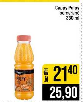 Cappy Pulpy pomeranč 330 ml