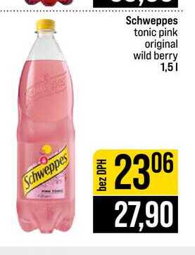 Schweppes tonic pink original wild berry 1,5l