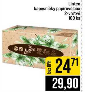 Linteo kapesníčky papírové box 2-vrstvé 100 ks