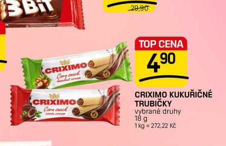CRIXIMO KUKUŘIČNÉ TRUBIČKY vybrané druhy 18 g