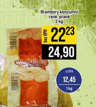 Brambory konzumní rané, prané 2 kg