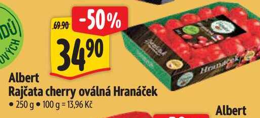 Albert Rajčata cherry oválná Hranáček 250 g