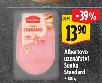 Albertovo uzenářství Šunka Standard 100 g