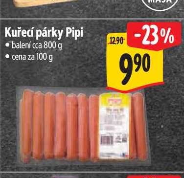Kuřecí párky Pipi 800 g