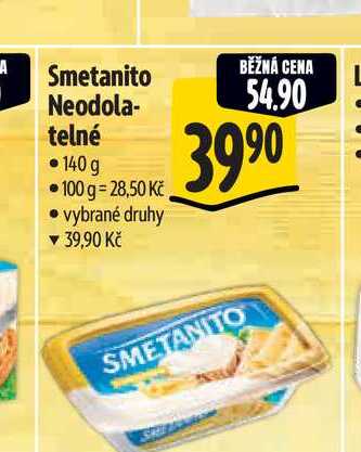 Smetanito Neodolatelné 140 g