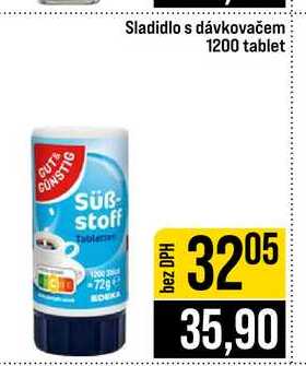 Sladidlo s dávkovačem 1200 tablet