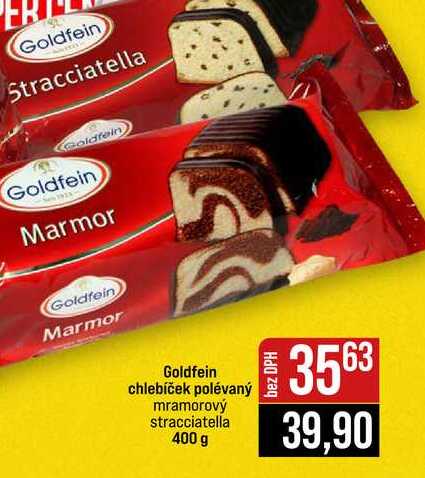Goldfein chlebíček polévaný mramorový stracciatella 400 g