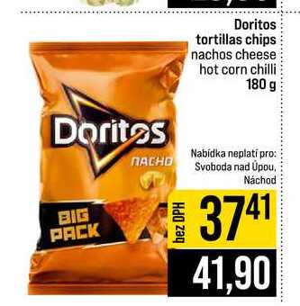 Doritos tortillas chips nachos cheese hot corn chilli 180 g