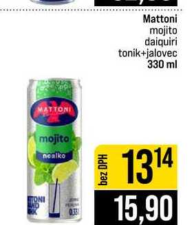 Mattoni mojito daiquiri tonik+jalovec 330 ml