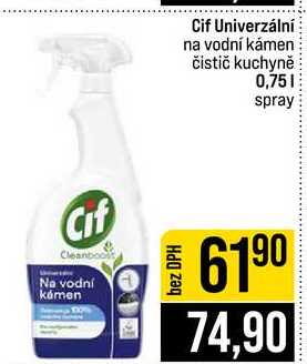 Cif Univerzální na vodní kámen čistič kuchyně 0,75l spray