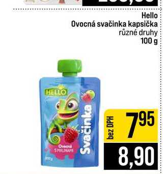 Hello Ovocná svačinka kapsička různé druhy 100 g