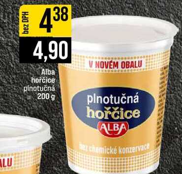 Alba hořčice plnotučná 200 g