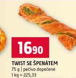 TWIST SE ŠPENÁTEM 75 g pečivo dopečené