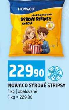 NOWACO SÝROVÉ STRIPSY 1 kg obalované