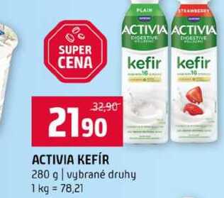 ACTIVIA KEFIR 280 g vybrané druhy