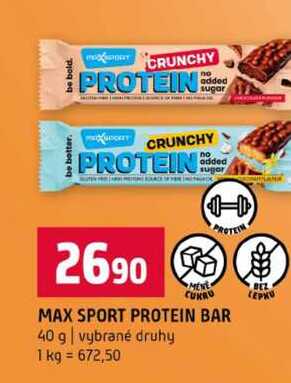 MAX SPORT PROTEIN BAR 40 g vybrané druhy