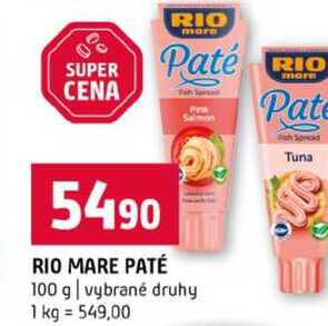 RIO MARE PATÉ 100 g vybrané druhy