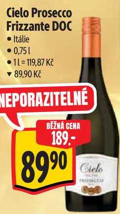 Cielo Prosecco Frizzante DOC, 0,75 l