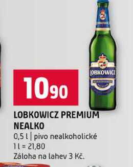 LOBKOWICZ PREMIUM NEALKO 0,5l pivo nealkoholické