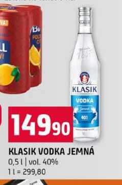 KLASIK VODKA JEMNÁ 0,5l vol. 40%