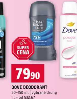 DOVE DEODORANT 50-150 ml vybrané druhy