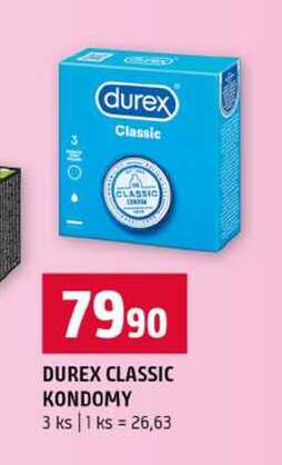 DUREX CLASSIC KONDOMY 3 ks