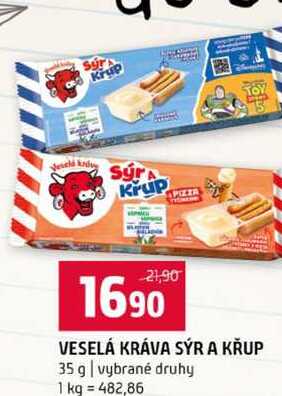 VESELÁ KRÁVA SÝR A KŘUP 35 g vybrané druhy
