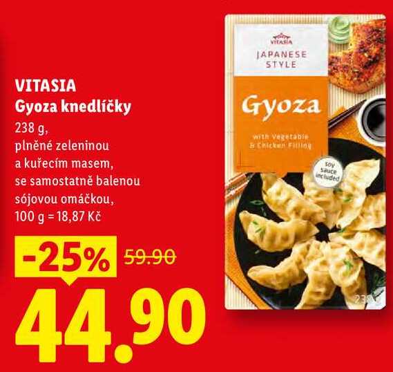 VITASIA Gyoza knedlíčky, 238 g