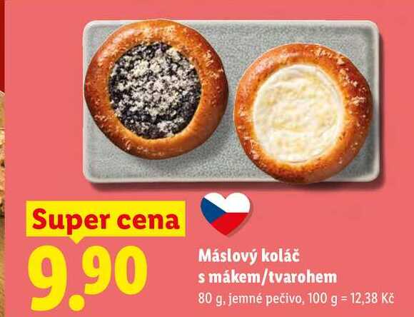 Máslový koláč s mákem/tvarohem, 80 g