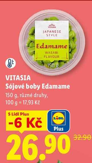 VITASIA Sójové boby Edamame, 150 g