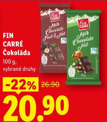 FIN CARRÉ Čokoláda, 100 g