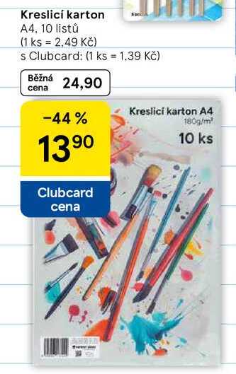 Kreslicí karton A4, 10 listů
