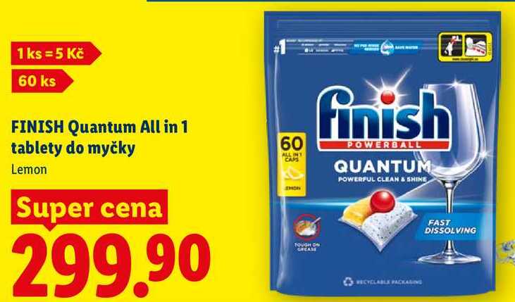 FINISH Quantum All in 1 tablety do myčky