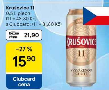 Krušovice 11, 0.5 l, plech