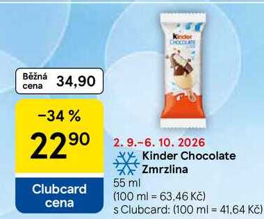 Kinder Chocolate Zmrzlina, 55 ml  